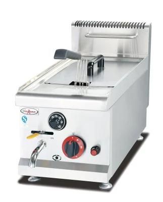 Counter Top Gas Deep 14L Fryer with 1-Tank 1-Basket GF-535