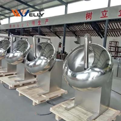 Laboratory Multicolor Powder Sugar Coating Machine on Candy Nut Food with Heater