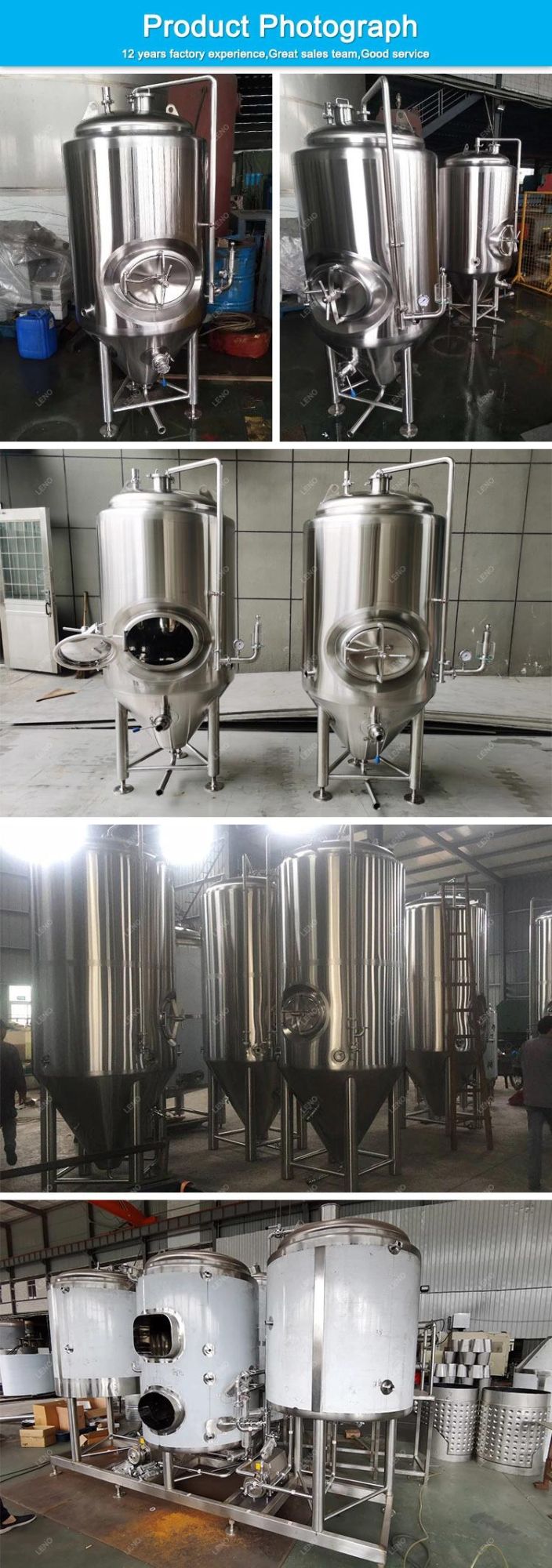 Best Pricec Stainless Steel 30L 50L 100L 200L 500L Jacketed Conical Beer Fermenter