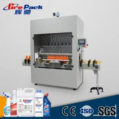 Anti-Corrosive Gravity Type 4 Heads Filling Machine for Anti-Virus Bleach 50-1000ml