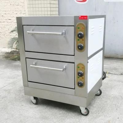 Electric Pizza Oven Commercial Bread Bakery Equipment 2 Deck Baking Oven Use in Kitchen