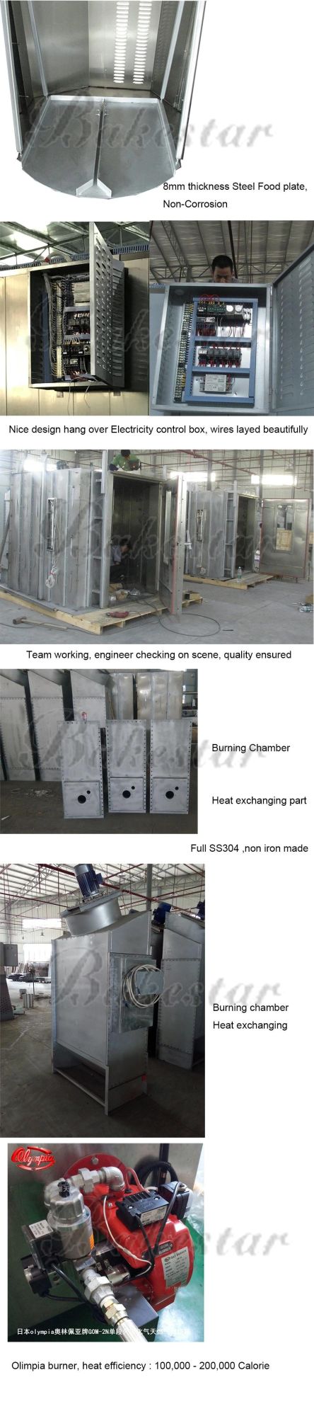 Hot Air Rotary Oven with Bakery Rack, Hot Wind 32 Trays Diesel Convection Rotary Oven Electrical