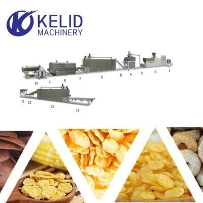 Automatic Industrial Breakfast Cereals Corn Flakes Machine