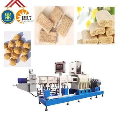 Textured Soya Protein Chunks Nuggets Crumbs Mince Making Machine Tissue Soy Meat Extruder