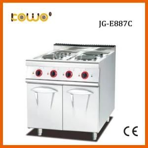 Free Standing Electric Cooking Range with 4 Round Hot Plate and Cabinet
