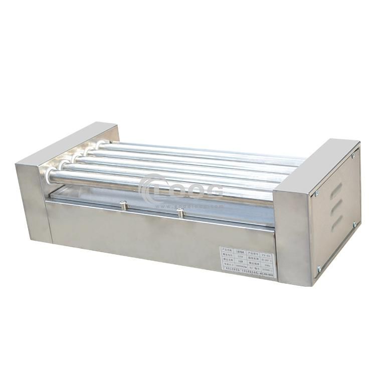 110V Electric Snack Equipment Commercial Lolly Bread Sausage Making Machine 5 Stick Hot Dog Rotating Hotdog Grill Maker with Ce Certificate