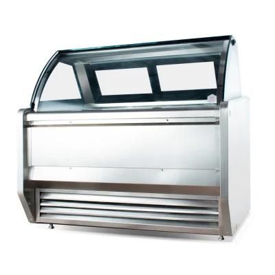 304 stainless Steel Ice Cream Freezer Display Cabinet