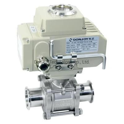 Us 3A Certification 3-PC Ball Valve with Electric Actuator