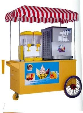Cheering Commercial Juice Dispenser+Ice Cream Machine/Combination Mobile Vehicle