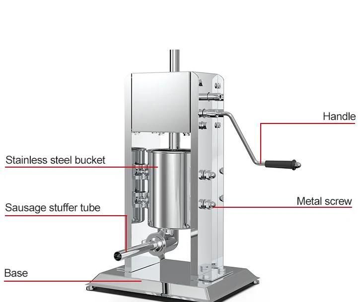 Horizontal Manual Sausage Filler Making Machine 5 L Sausage Stuffer