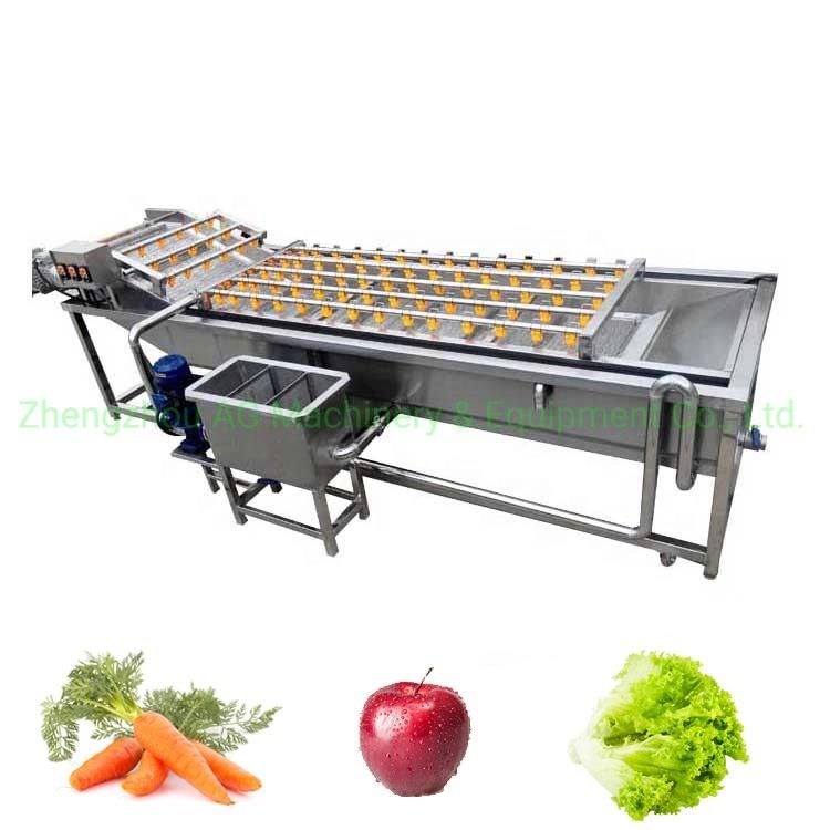 Water Spray Vegetable Cleaning Machine Automatic Bubble Washer Cleaner