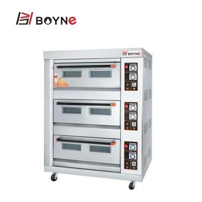 Commercial Gas Bakery Bread Oven Three Deck Six Trays Bread Oven