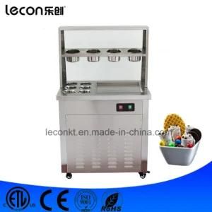 Thailand Single Square Pan Fried Rolled Ice Cream Machine with 10 Buckets