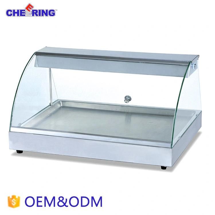 Stainless Steel Round Arc Hot Egg Tart Showcase