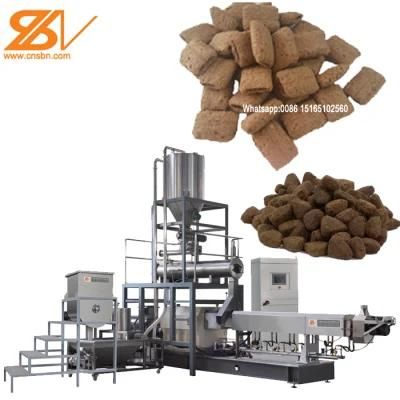 1 Ton/H Automatic Dry Wet Kibble Animal Pet Dog Cat Food Pellet Processing Plant Machine ...