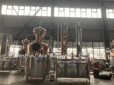 Price of Copper Whisky Distiller Machine Alcohol Distillation Equipment Beverage Factory ...