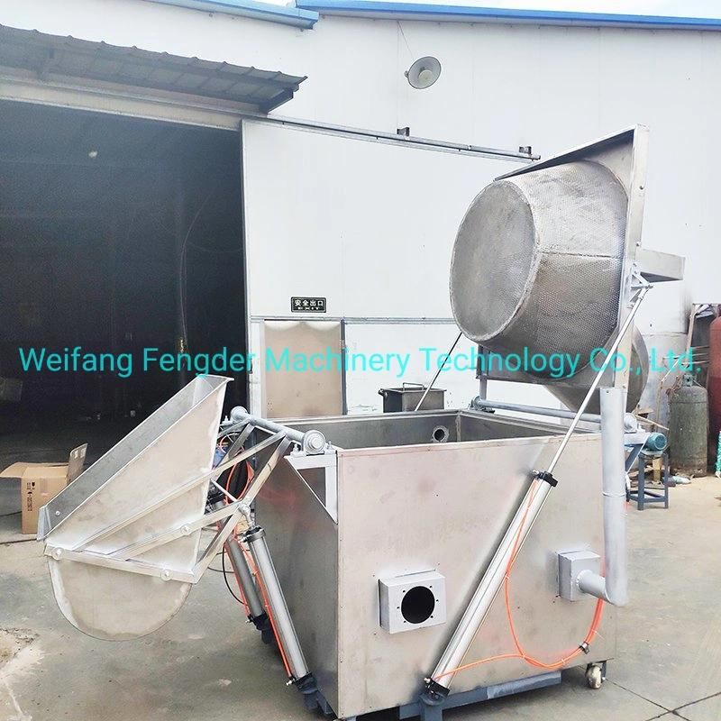 Automatic Peanut Broad Bean Fava Bean Horse Bean Gas Frying Machine Batch Fryer