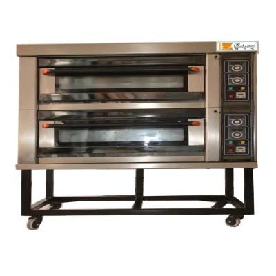 2 Deck 6 Trays Professional Electric Bakery Commercial Pizza Bread Baking Oven for Sale