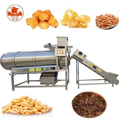 Continuous Seasoning Mixer Cylinder Type Fried Food Flavoring Machine