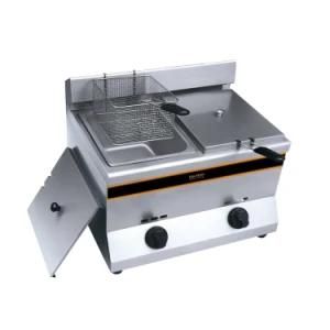 Stainless Steel LPG Gas Chip Commercial Table Top Fryer