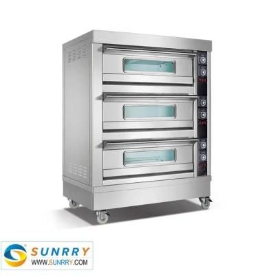 Comercial Electric Cooker 3 Deck 6 Trays Deck Oven