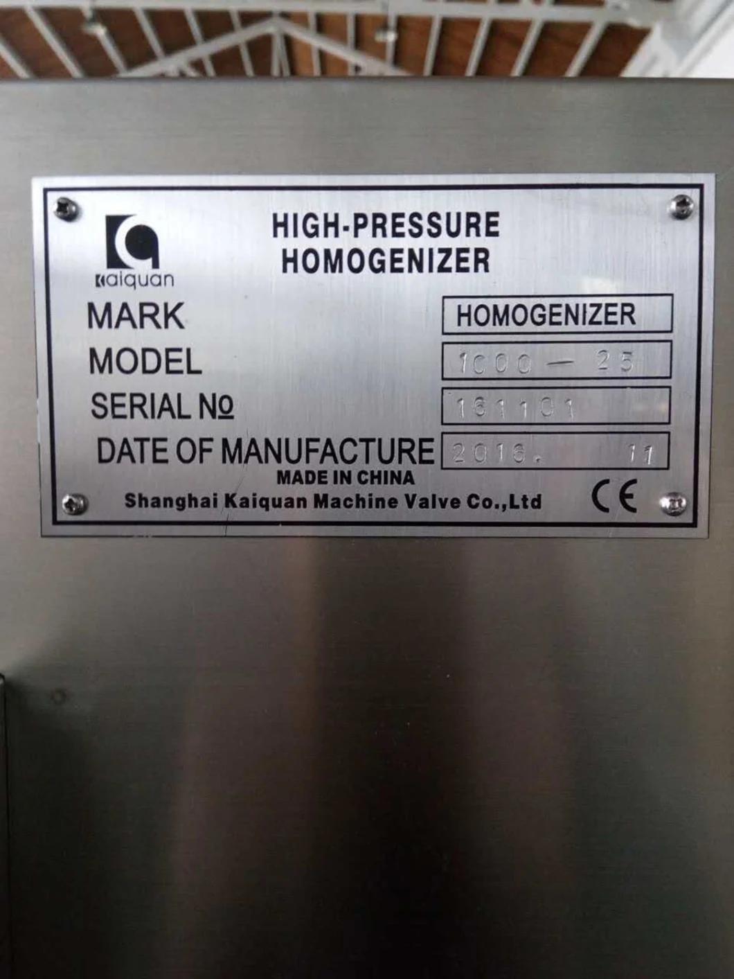 Stainless Steel Milk High Pressure Homogenizer Pump Price