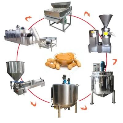 500kg Complete Peanut Butter Machine Line Processing Industrial Peanut Butter Production ...