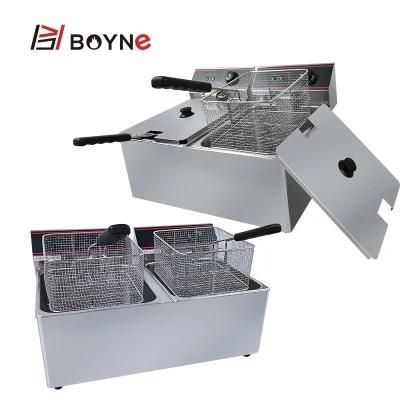 11L Two Tank Commercial Fryer for Kitchen