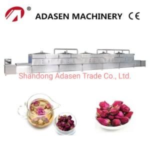 Tunnel Type Conveyor Belt Microwave Drying Oven for Hibiscus Flowers