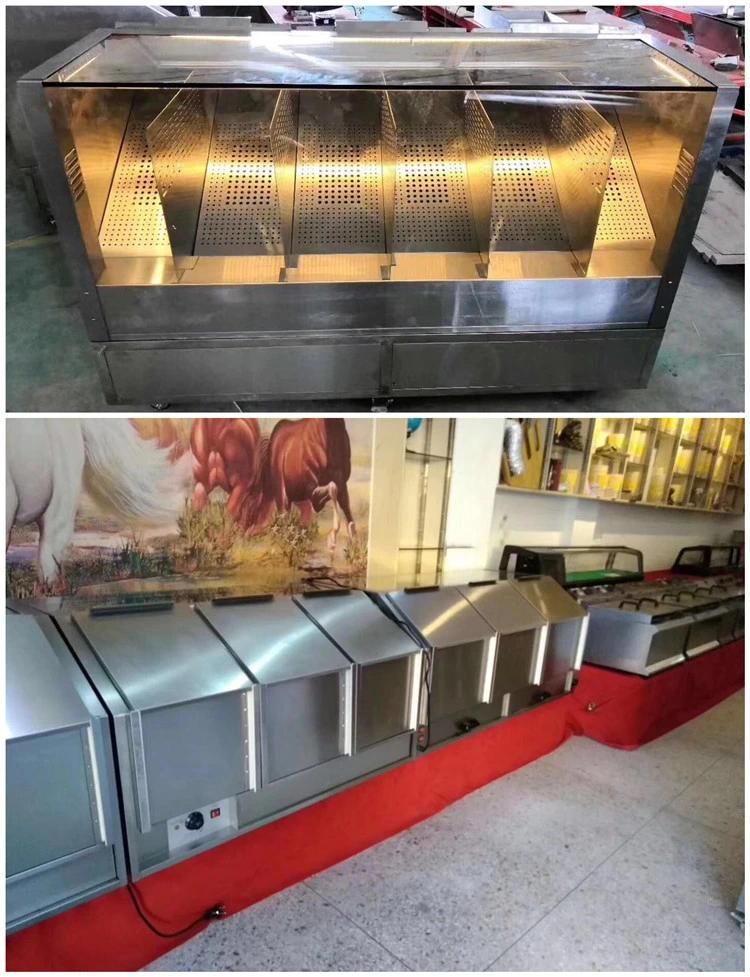for Cinema Popcorn Showcase Staging Cabinet Popcorn Display Warmer 3 Compartments Counter