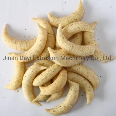 Moon Shape Fried Snack Double Screw Extrusion Making Machine
