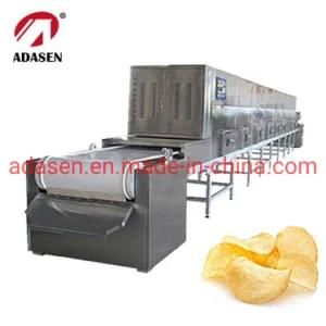 China Supplier Tunnel Conveyor Potato Chips and Other Snacks Food Microwave Baking and ...