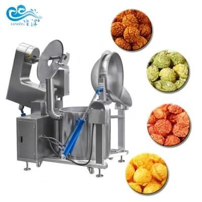 Big Size Gas Heating Round Caramel Mushroom Automatic Popcorn Machine Price