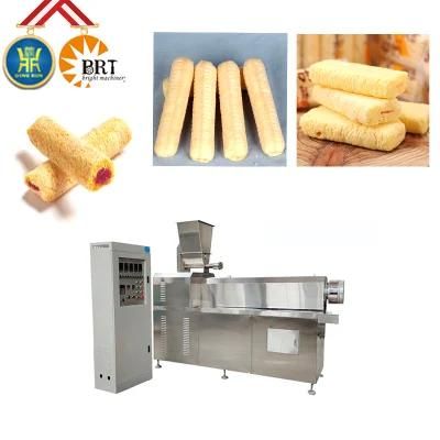 Fully Automatic New Material Puffed Food Making Pillow Fiber Snacks Core Filling Machine