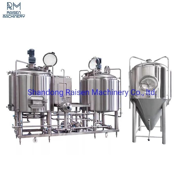 Stainless Steel Mini Beer Brewing Equipment 100L 200L 300L 500L 1000L for Hotel Bar Pub Restaurant