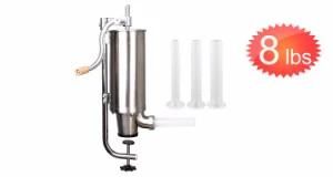 4kg Vertical Stainless Steel Sausage Meat Stuffer Sausage Making Machine with Nozzles