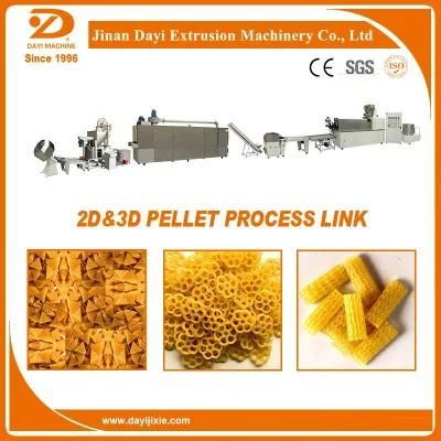 2D Pellet Snack Food Production Process Plant/3D Pellet Snacks Production Line