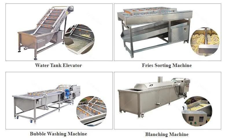 Electric Automatic French Fries Potato Chips Sticks Processing Potato Finger Snack Food Making Machine