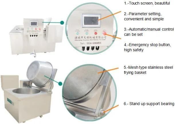Commercial Electric Heating Deep Fryer Machine Pork Skin Batch Fryers