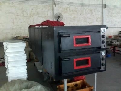 Two Deck Guangzhou China Factory Bakery Equipment Electric Stone Pizza Oven, Electric ...