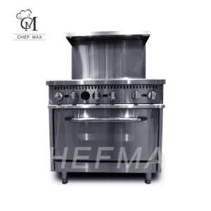 Multi Burner Stainless Steel Gas Range Cooking Pot Gas Stove with Oven