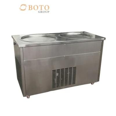 Commercial Stainless Steel with 2 Pans Soft Ice Cream Machine