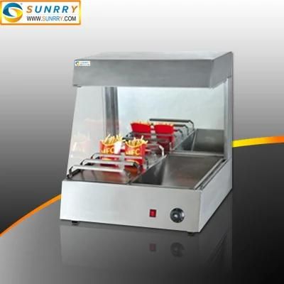 Counter Top Electric Warm Glass Display Potato Chip Warmer