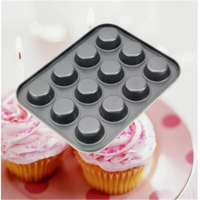 12 Cup Non Stick Mini Muffin Pan / Muffin Cupcake Moulds Cake Baking Mold New