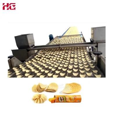 Automatic Crispy Potato Chips Making Machine Pringle Production Line Making Snack Food ...