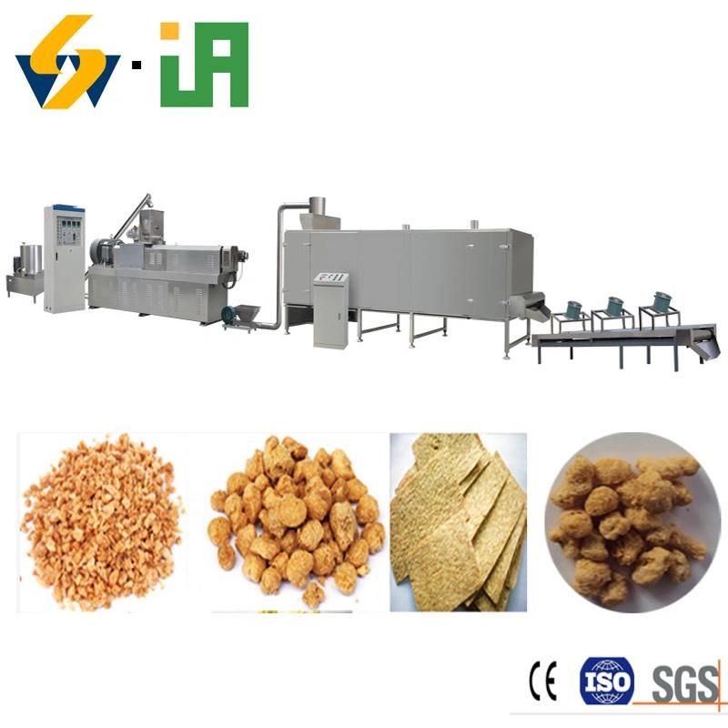 Textured Soy Chunks Protein Making Machine Soya Meat Extruder Machine