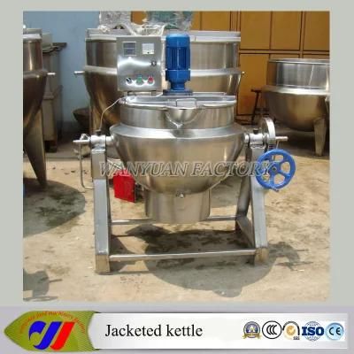 Movable Tilting Gas Heating Jacketed Boiler Jacket Kettle with Agitator
