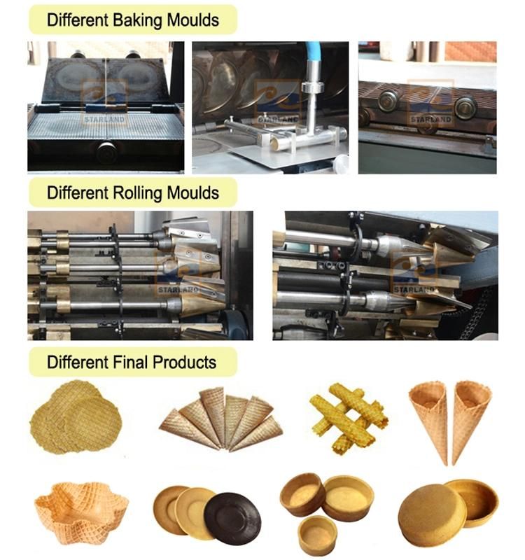 Catering Equipment Customized Shaped Waffle Ice Cream Cone Maker Commercial