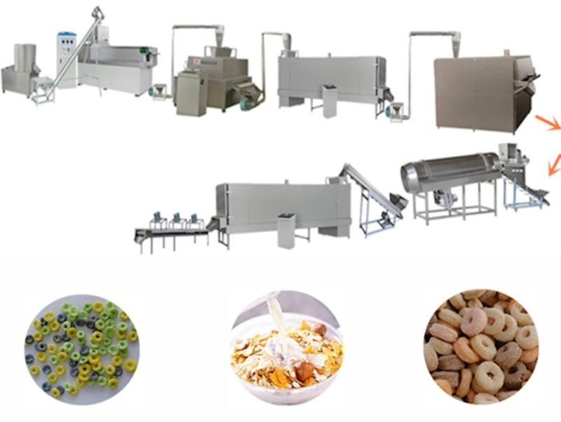 Multi-Function Breakfast Cereal Oatmeal Making Machine Line