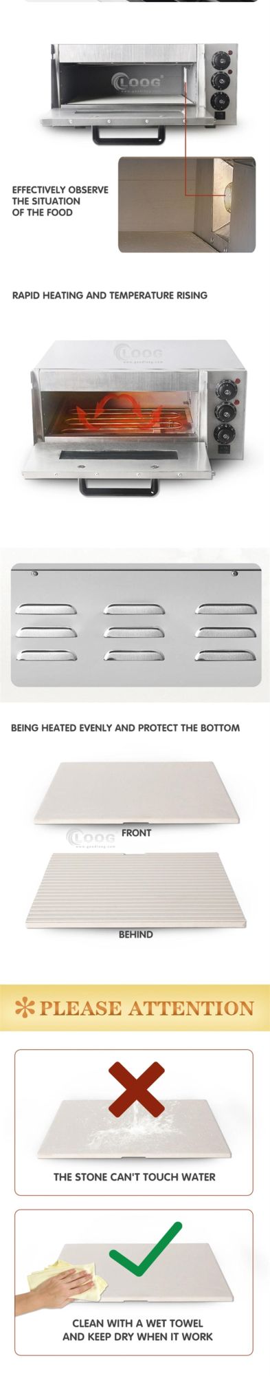 Ce Approved Commercial Pizza Oven Commercial Baking Machine Equipment Electric Small Pizza Oven for Restaurant Equipment